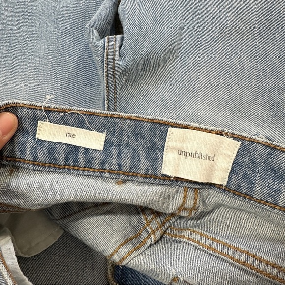 Unpublished Women’s Rae Olympic Straight Leg Jeans High Rise Medium Wash Blue 23 - Picture 10 of 15